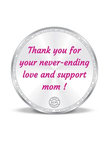 Precious Moments Color BIS Hallmarked Best Mother Silver Coin Of 100 G