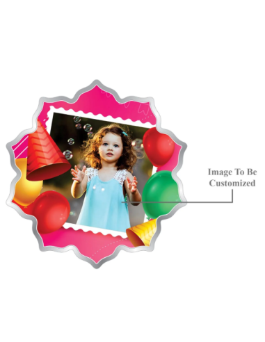 Precious Moments Personalised BIS Hallmarked Happy Birthday Silver Flower Shape Coin Of 20 Gram in 999 Purity / Fineness By ACPL