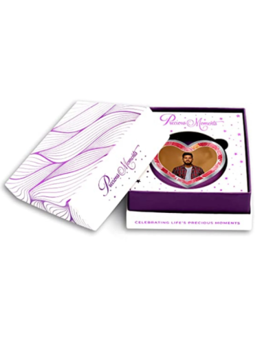 Precious Moments Personalised BIS Hallmarked Happy Valentines Day Silver Heart Shape Coin Of 20 Gram in 999 Purity by ACPL