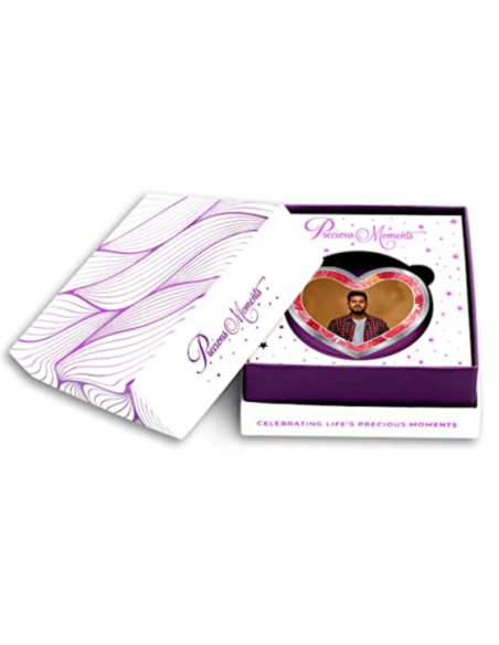 Precious Moments Personalised BIS Hallmarked Happy Valentines Day Silver Heart Shape Coin Of 20 Gram in 999 Purity by ACPL