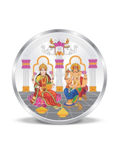 Precious Moments Color Maa Lakshmi & Lord Ganesh Ji BIS Hallmarked Sil