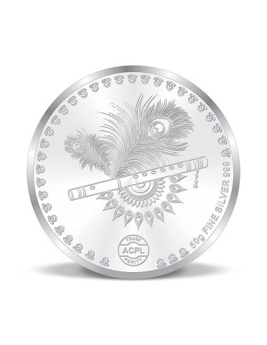 Precious Moments Color Radha Krishna BIS Hallmarked Silver Coin Of 100