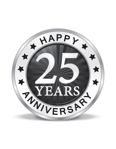 Precious Moments Color 25th Anniversary BIS Hallmarked Silver Coin Of