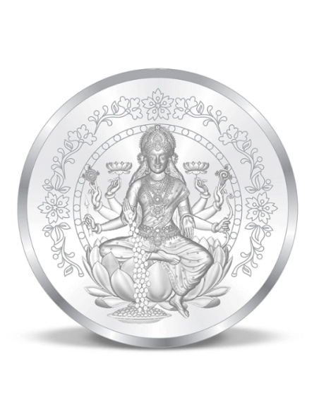 Precious Moments Lakshmi BIS Hallmarked Silver Coin Of 10 Gram in 999 Purity / Fineness by ACPL