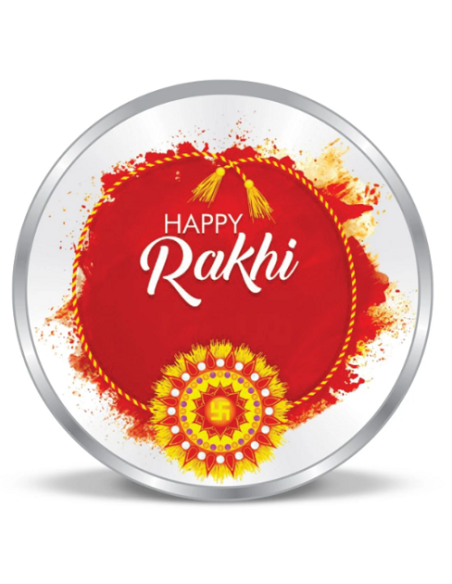 Precious Moments BIS Hallmarked Happy Raksha Bandhan Silver Coin Of 20 Gram in 999 Purity / Fineness By ACPL