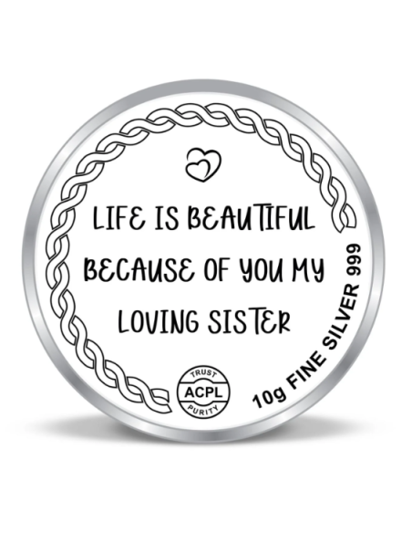 Precious Moments BIS Hallmarked Happy Raksha Bandhan Silver Coin Of 10