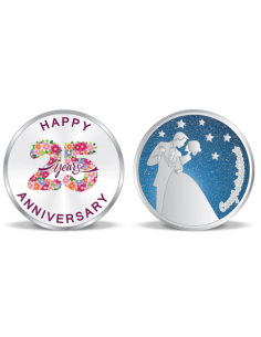 Precious Moments Color Anniversary BIS Hallmarked Silver Coin Of [20 Grams X 2 ] in 999 Purity / Fineness COMBO SET
