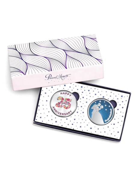 Precious Moments Color Anniversary BIS Hallmarked Silver Coin Of [20 Grams X 2 ] in 999 Purity / Fineness COMBO SET