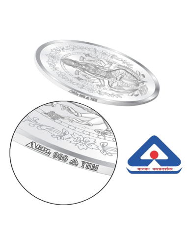 Precious Moments Ganesh BIS Hallmarked Silver Coin Of 10 Gram in 999 Purity / Fineness by ACPL
