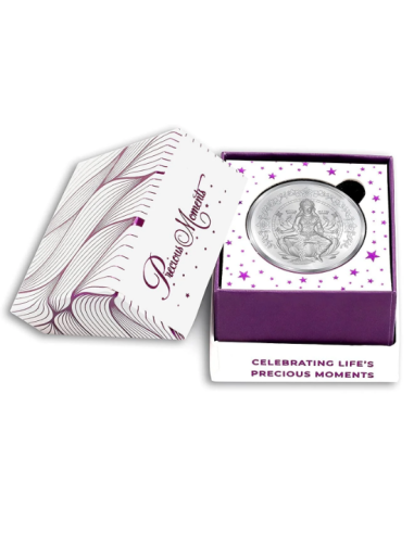 Precious Moments Ganesh BIS Hallmarked Silver Coin Of 10 Gram in 999 Purity / Fineness by ACPL