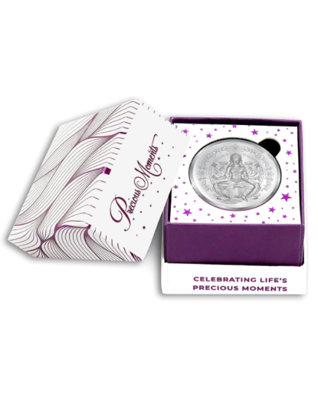 Precious Moments Ganesh BIS Hallmarked Silver Coin Of 10 Gram in 999 Purity / Fineness by ACPL