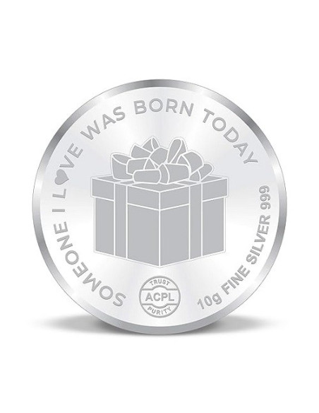 Precious Moments Color Birthday Celebration BIS Hallmarked Silver Coin Of [10 Grams X 2 ] in 999 Purity / Fineness COMBO SET