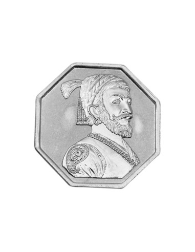 Rajmudra of Shivaji Emperor Silver Coin of 10 Gram in 999 Purity / Fineness