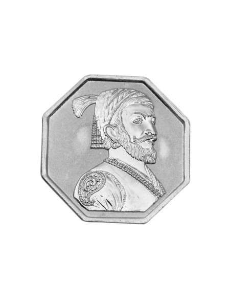 Rajmudra of Shivaji Emperor Silver Coin of 10 Gram in 999 Purity / Fineness