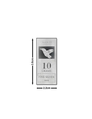 Fortune Forever Silver Bar of 10 gm in 999 Purity/Fineness