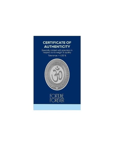 Fortune Forever Oval Ganesh Silver Coin of 10 gm in 999 Purity/Fineness