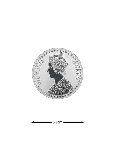Fortune Forever Victoria Queen Silver Coin of 10 gm in 999 Purity/Fineness