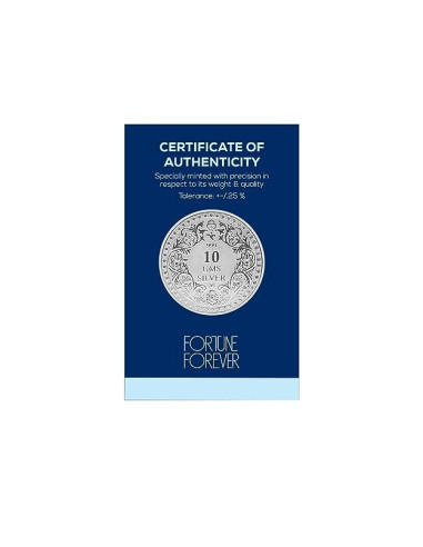 Fortune Forever George King Silver Coin of 10 gm in 999 Purity/Fineness
