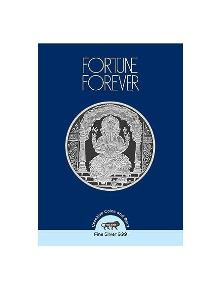 Fortune Forever Ganesh Silver Coin of 20 gm in 999 Purity/Fineness