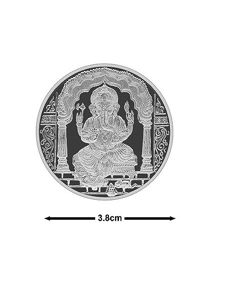 Fortune Forever Ganesh Silver Coin of 20 gm in 999 Purity/Fineness