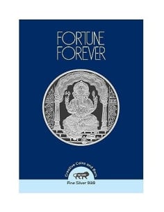 Fortune Forever Ganesh Silver Coin of 50gm in 999 Purity/Fineness