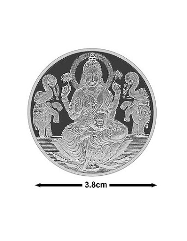 Fortune Forever Lakshmi Silver Coin of 20 gm in 999 Purity/Fineness