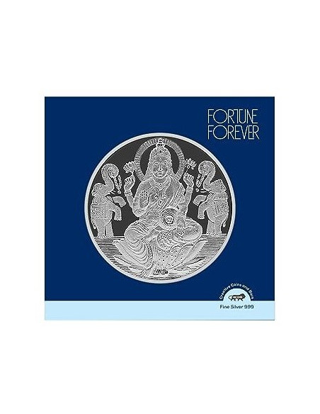 Fortune Forever Lakshmi Silver Coin of 50 gm in 999 Purity/Fineness
