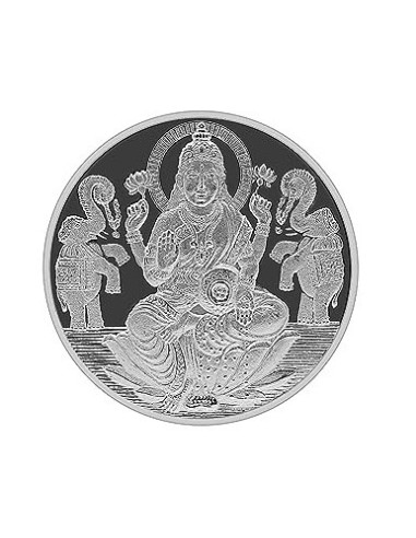 Fortune Forever Lakshmi Silver Coin of 50 gm in 999 Purity/Fineness
