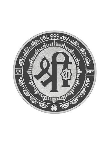 Fortune Forever Lakshmi Silver Coin of 50 gm in 999 Purity/Fineness