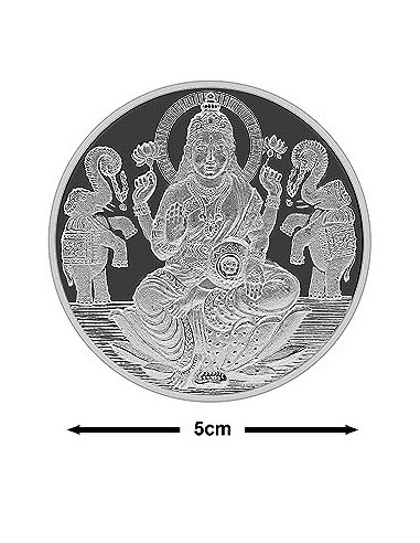 Fortune Forever Lakshmi Silver Coin of 50 gm in 999 Purity/Fineness