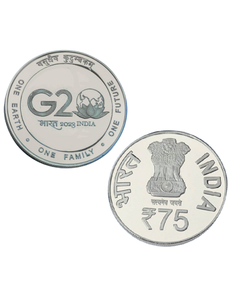 India Govt. G20 India 2023 One Earth One Family One Future Com coin