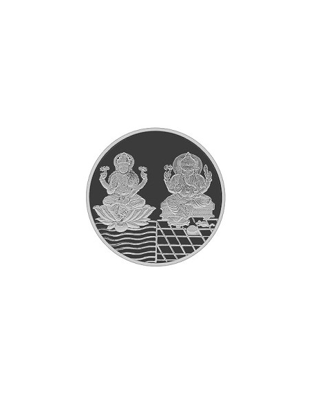 Fortune Forever Lakshmi Ganesh Silver Coin of 5gm in 999 Purity/Fineness