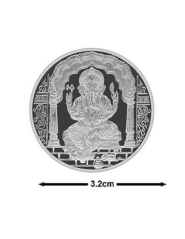 Fortune Forever Ganesh Silver Coin of 10 gm in 999 Purity/Fineness