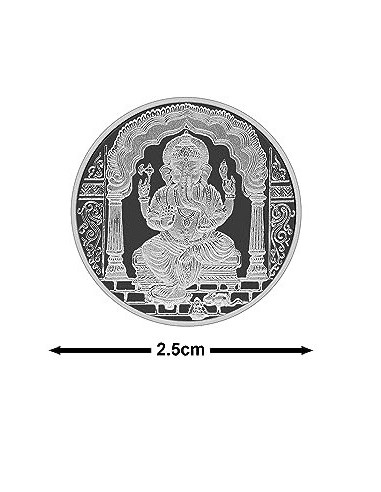 Fortune Forever Ganesh Silver Coin of 5 gm in 999 Purity/Fineness