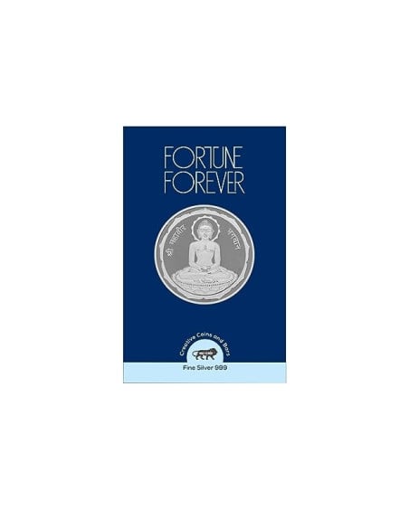 Fortune Forever Mahavir Ji Silver Coin of 20 gm in 999 Purity/Fineness