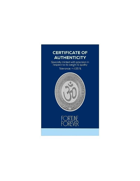 Fortune Forever Oval Ganesh Silver Coin of 50 gm in 999 Purity/Fineness