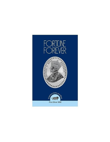 Fortune Forever Oval George King Silver Coin of 5 gm in 999 Purity/Fineness