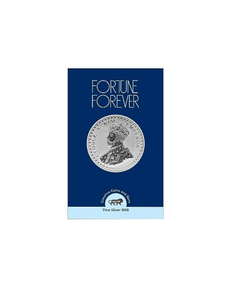 Fortune Forever George King Silver Coin of 20 gm in 999 Purity/Fineness