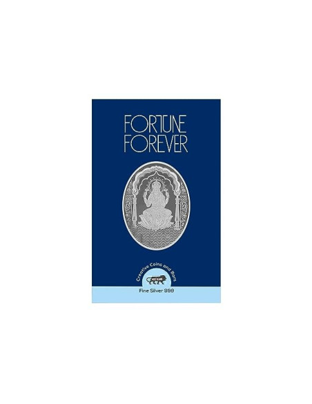 Fortune Forever Oval Lakshmi Silver Coin of 5 gm in 999 Purity/Fineness