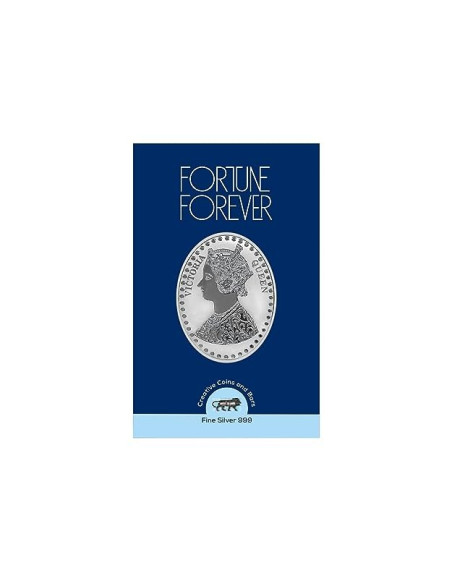 Fortune Forever Oval Victoria Queen Silver Coin of 20 gm in 999 Purity/Fineness