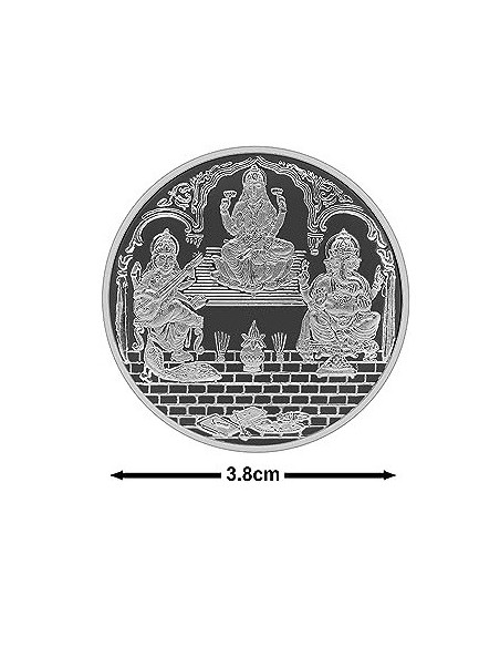 Fortune Forever Trimurti Silver Coin of 20 gm in 999 Purity/Fineness