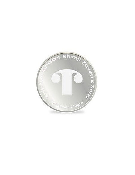 Tribhovandas Bhimji Zaveri & Sons Silver Coin of 10 Grams in 999 Purity Fineness