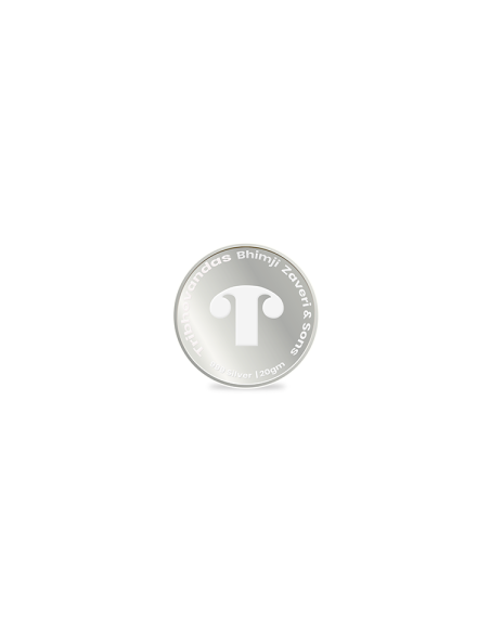 Tribhovandas Bhimji Zaveri & Sons Lakshmi Ganesh Color Silver Coin of 20 Grams in 999 Purity Fineness