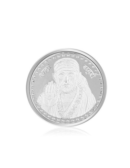 Tribhovandas Bhimji Zaveri & Sons Sai Baba Silver Coin of 10 Grams in 999 Purity Fineness