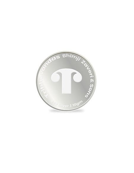 Tribhovandas Bhimji Zaveri & Sons Silver Coin of 10 Grams in 999 Purity Fineness