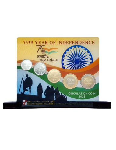 India Govt. Mint 75 Years AKAM  Coins Set