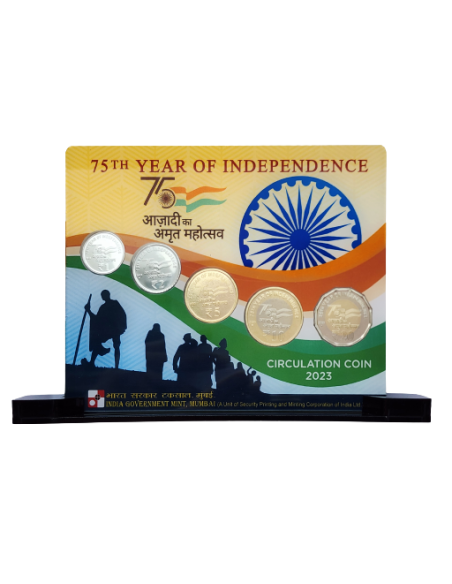India Govt. Mint 75 Years AKAM  Coins Set