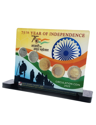 India Govt. Mint 75 Years AKAM  Coins Set