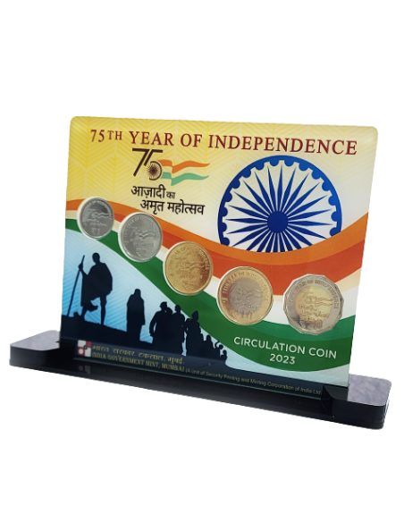 India Govt. Mint 75 Years AKAM  Coins Set
