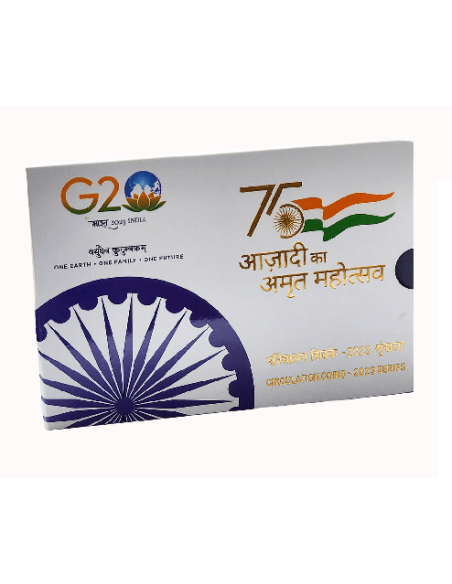 India Govt. Mint 75 Years AKAM Circulation Coins Set